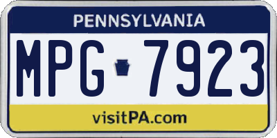 PA license plate MPG7923