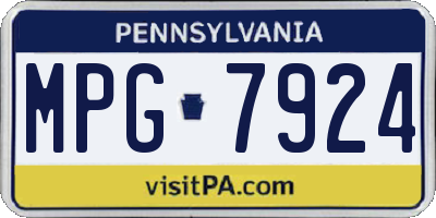 PA license plate MPG7924
