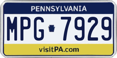 PA license plate MPG7929