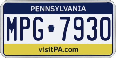 PA license plate MPG7930