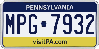 PA license plate MPG7932