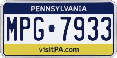 PA license plate MPG7933