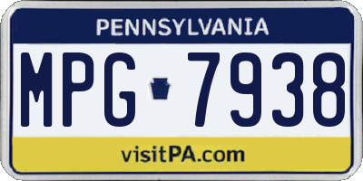 PA license plate MPG7938