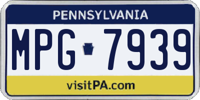 PA license plate MPG7939