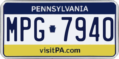 PA license plate MPG7940