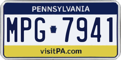 PA license plate MPG7941