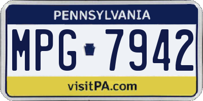 PA license plate MPG7942