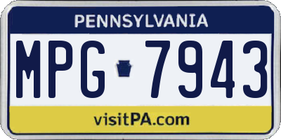 PA license plate MPG7943