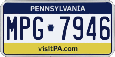 PA license plate MPG7946