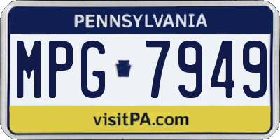 PA license plate MPG7949