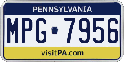 PA license plate MPG7956
