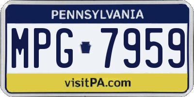 PA license plate MPG7959