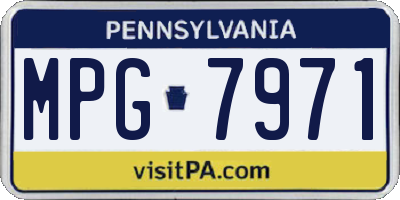 PA license plate MPG7971