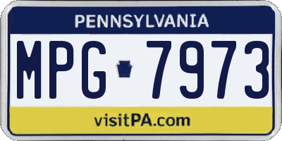 PA license plate MPG7973