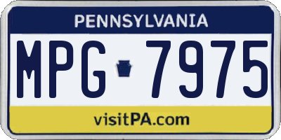 PA license plate MPG7975