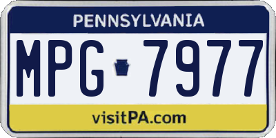 PA license plate MPG7977
