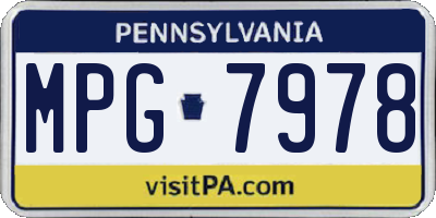 PA license plate MPG7978