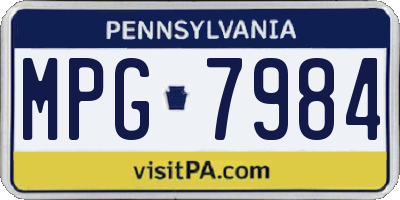 PA license plate MPG7984