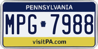 PA license plate MPG7988