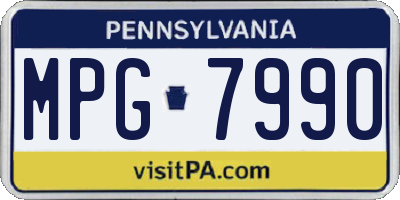 PA license plate MPG7990
