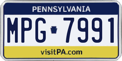 PA license plate MPG7991