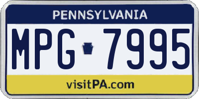 PA license plate MPG7995