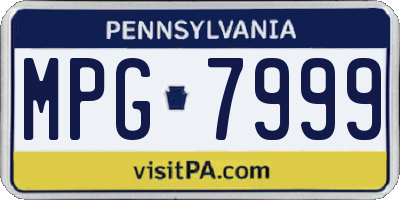 PA license plate MPG7999
