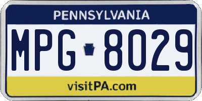 PA license plate MPG8029