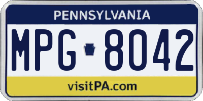 PA license plate MPG8042
