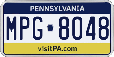 PA license plate MPG8048
