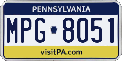 PA license plate MPG8051