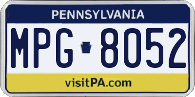 PA license plate MPG8052
