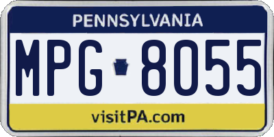 PA license plate MPG8055