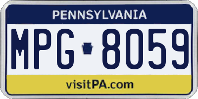PA license plate MPG8059