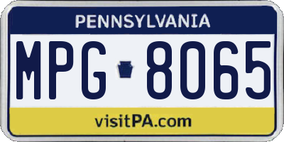 PA license plate MPG8065