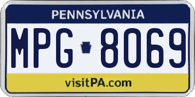 PA license plate MPG8069
