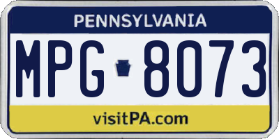 PA license plate MPG8073