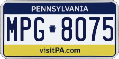 PA license plate MPG8075