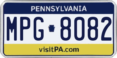 PA license plate MPG8082