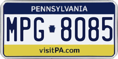 PA license plate MPG8085