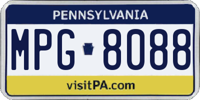 PA license plate MPG8088