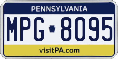 PA license plate MPG8095
