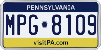 PA license plate MPG8109