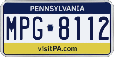 PA license plate MPG8112
