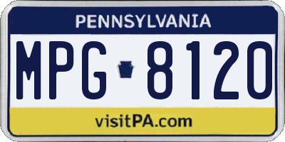 PA license plate MPG8120