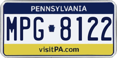 PA license plate MPG8122