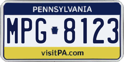 PA license plate MPG8123
