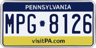 PA license plate MPG8126