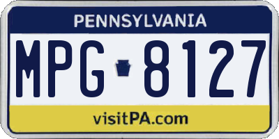 PA license plate MPG8127