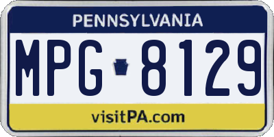 PA license plate MPG8129